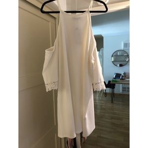 Cold shoulder swing dress